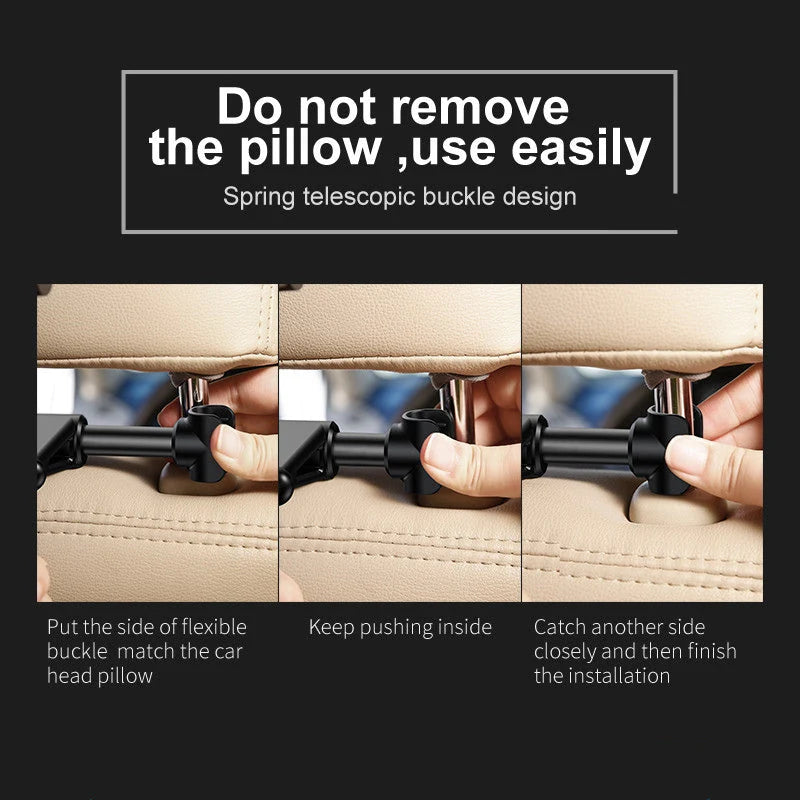 Car Headrest Phone & Tablet Holder 360° Rotating