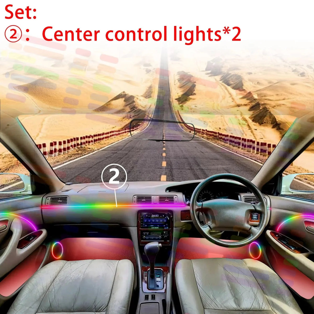 Car Interior LED Strip Lights RGB Music Sync