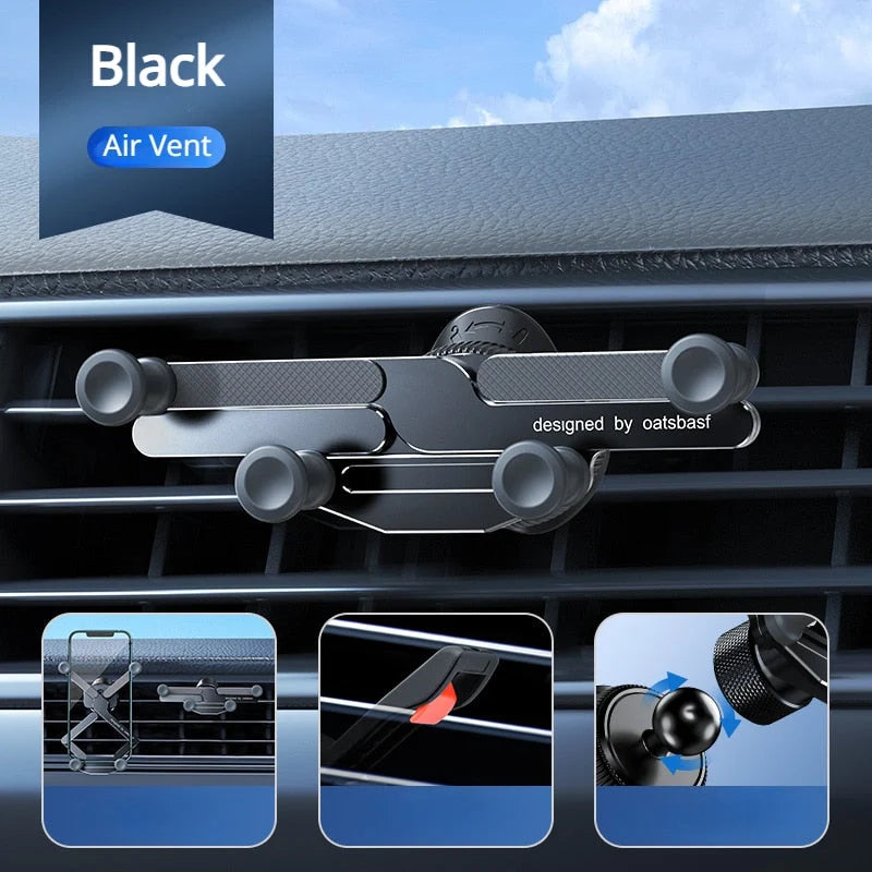 Car Phone Holder Automatic Locking Rotatable Air Vent Mount