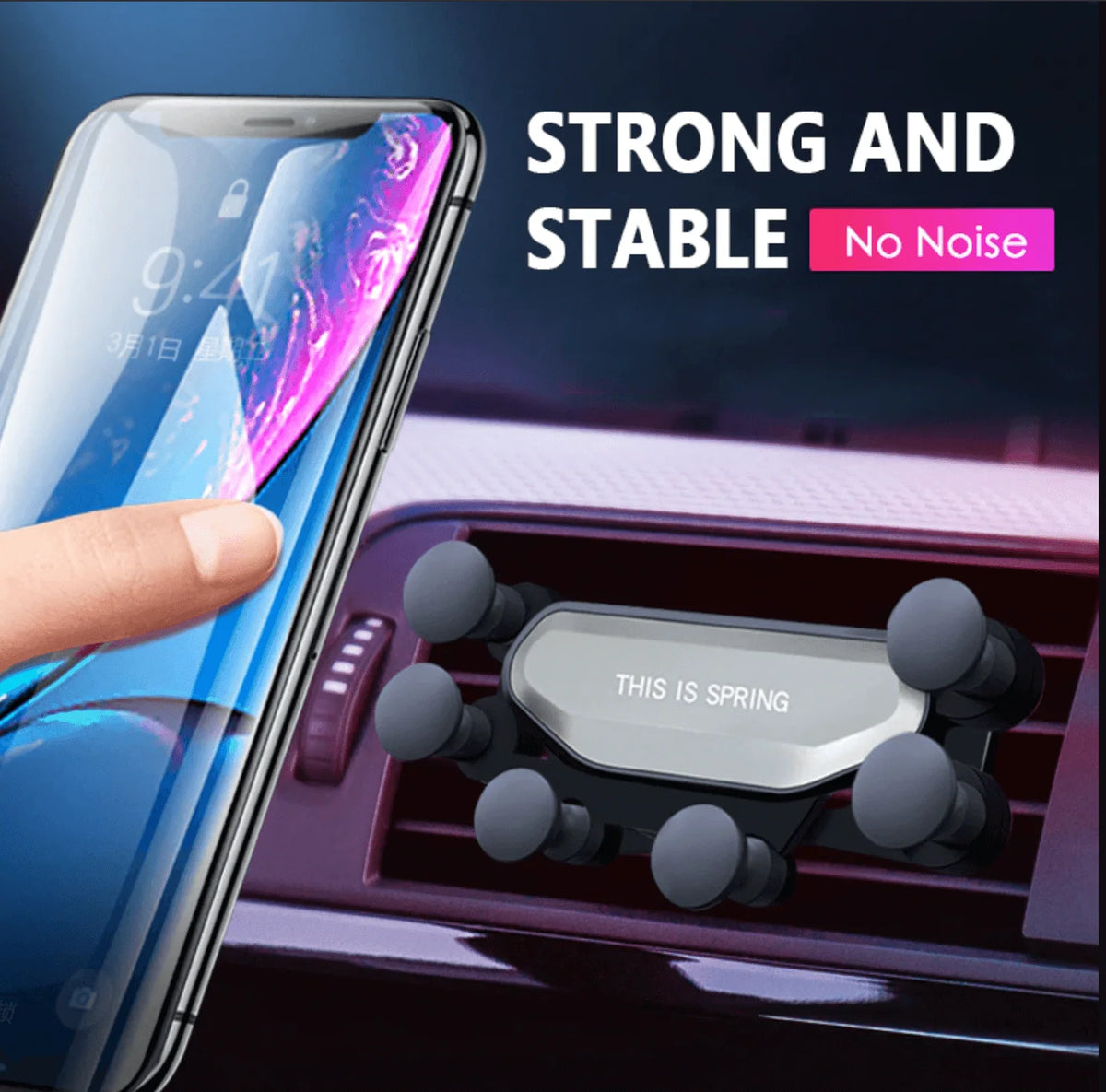 Car Phone Holder Gravity Clamp 360° Adjustable