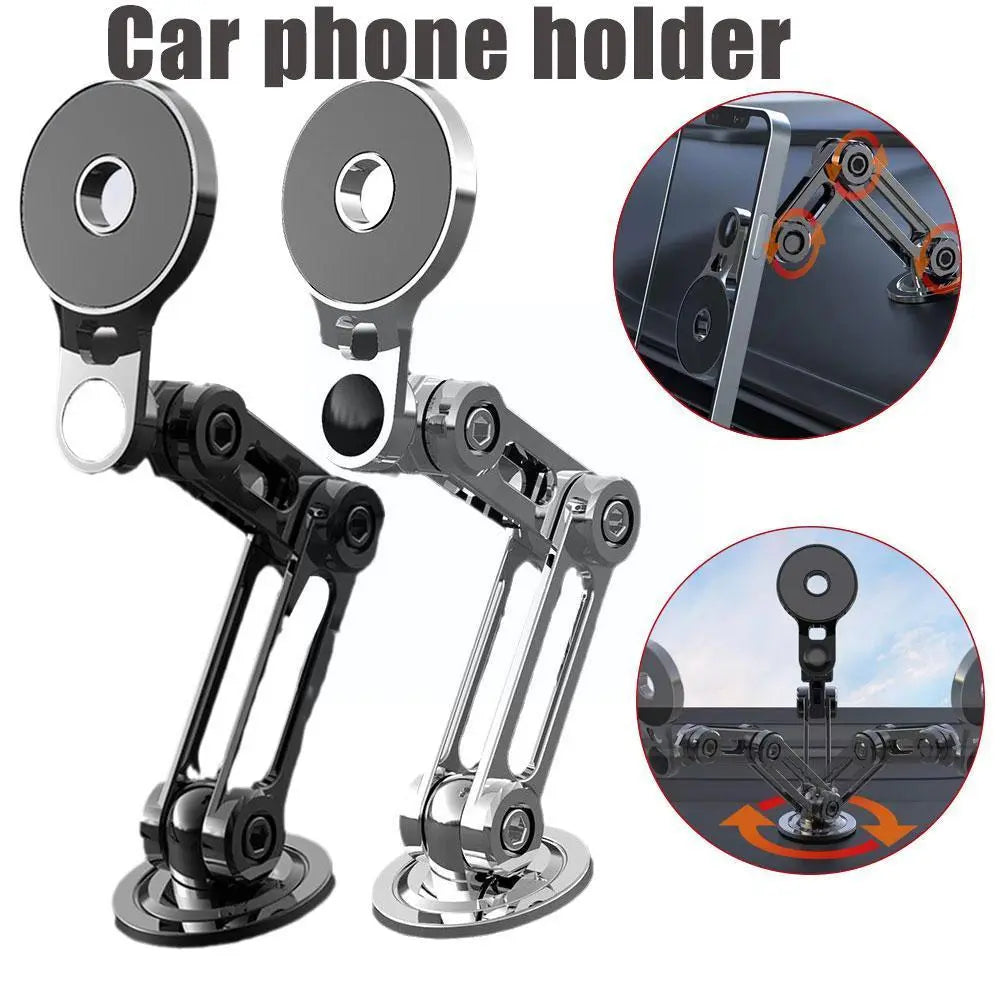 Car Phone Holder Magnetic Suction Rotatable Metal Arm