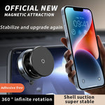 Car Phone Holder Magnetic Vacuum Suction 360° Rotation