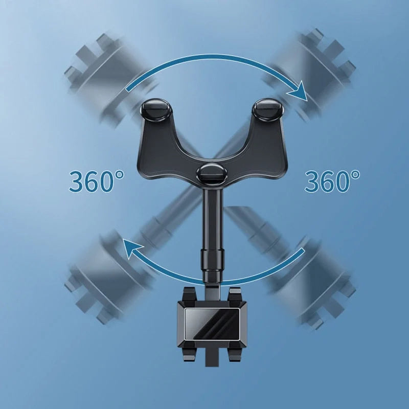 Car Phone Holder Rearview Mirror Mount Rotating