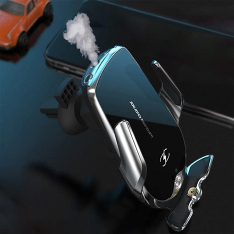 Car Phone Holder Wireless Charging Aromatherapy Automatic Clamping