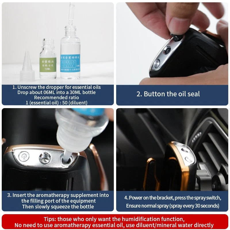 Car Phone Holder Wireless Charging Aromatherapy Automatic Clamping
