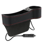 Car Seat Gap Organizer Leather Two USB Charging Ports