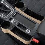 Car Seat Gap Organizer Leather Two USB Charging Ports