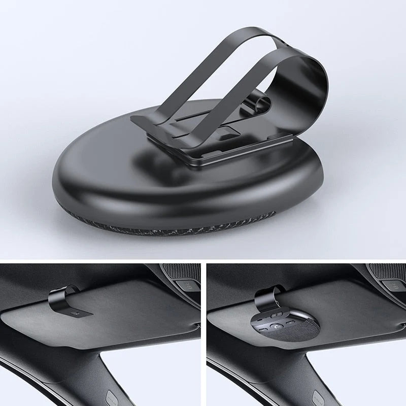 Car Speakerphone Bluetooth Hands-Free Dual Phone Connection 10-Hour Talk Time