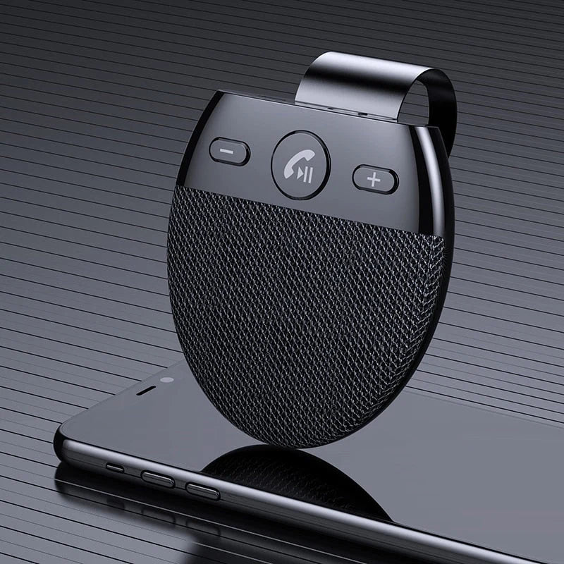 Car Speakerphone Bluetooth Hands-Free Dual Phone Connection 10-Hour Talk Time
