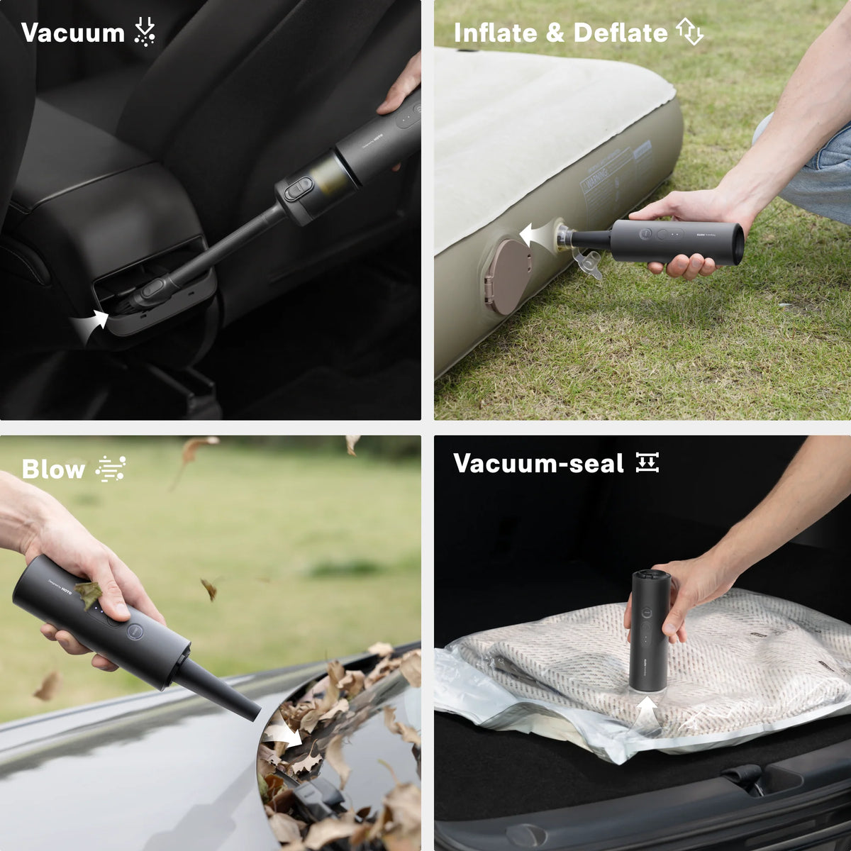Car Vacuum & Air Duster Cordless 4-in-1 High Suction