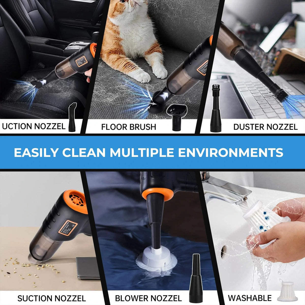 Car Vacuum Cleaner Cordless Powerful Suction 30 Minute Runtime
