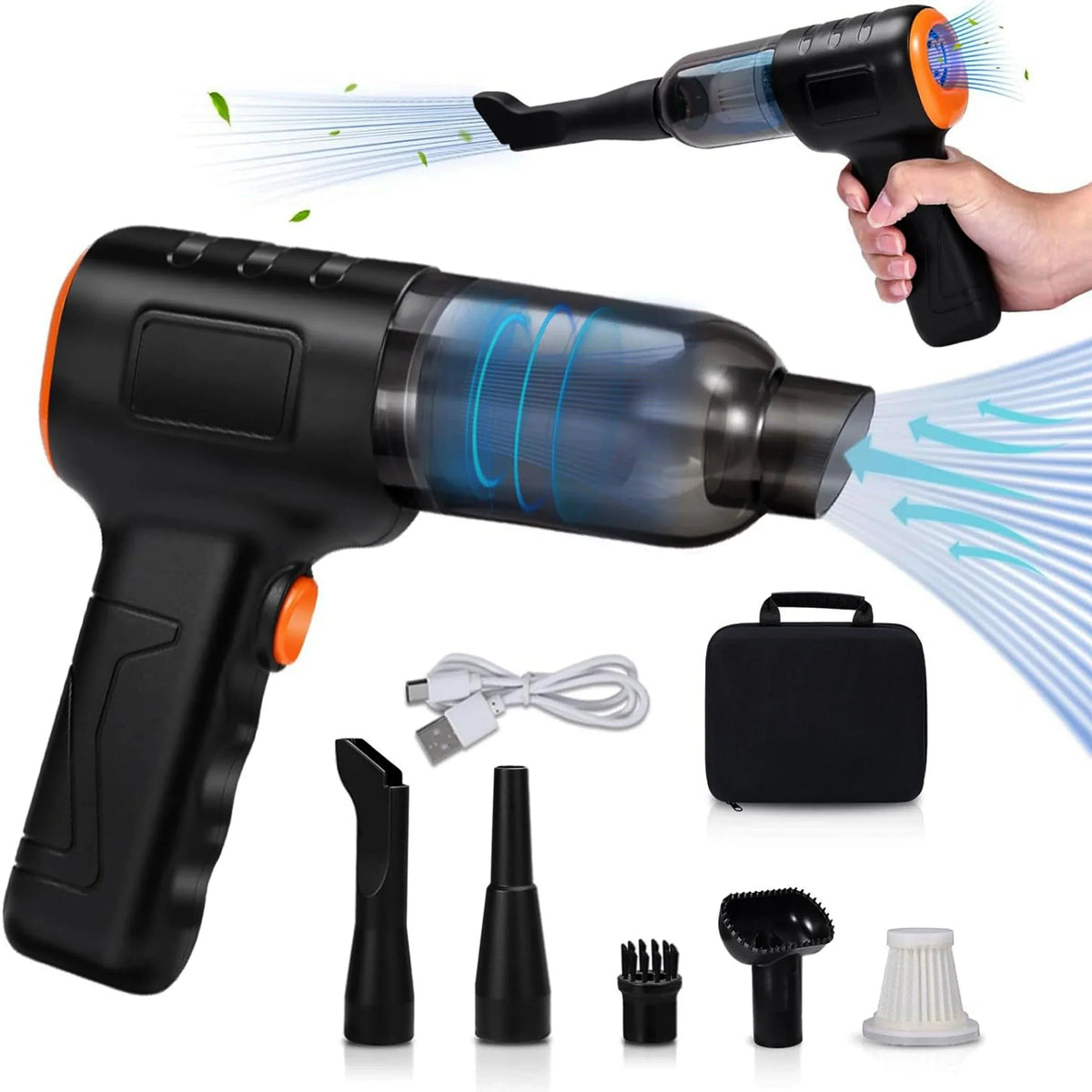 Car Vacuum Cordless Powerful Suction Washable HEPA