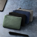 Card Holder Compact Zippered Fabric Storage for Cards, Cash & Coins