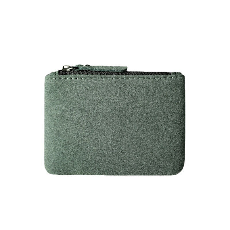 Card Holder Compact Zippered Fabric Storage for Cards, Cash & Coins