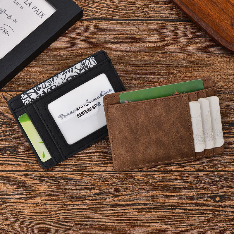 Card Holder Leather Slim Multiple Card Slots