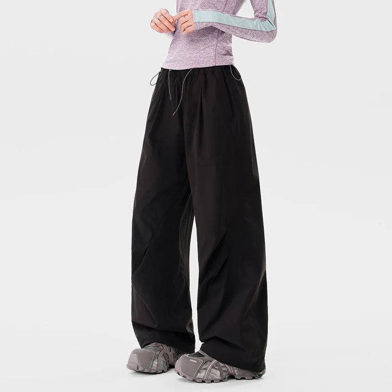 Cargo Pants Wide Leg Quick-Drying Zip Pockets