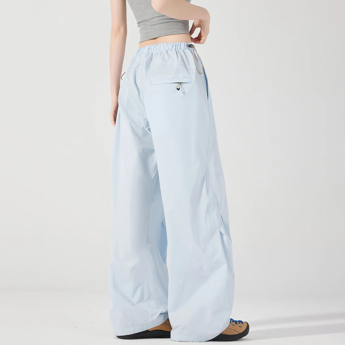 Cargo Pants Wide Leg Quick-Drying Zip Pockets