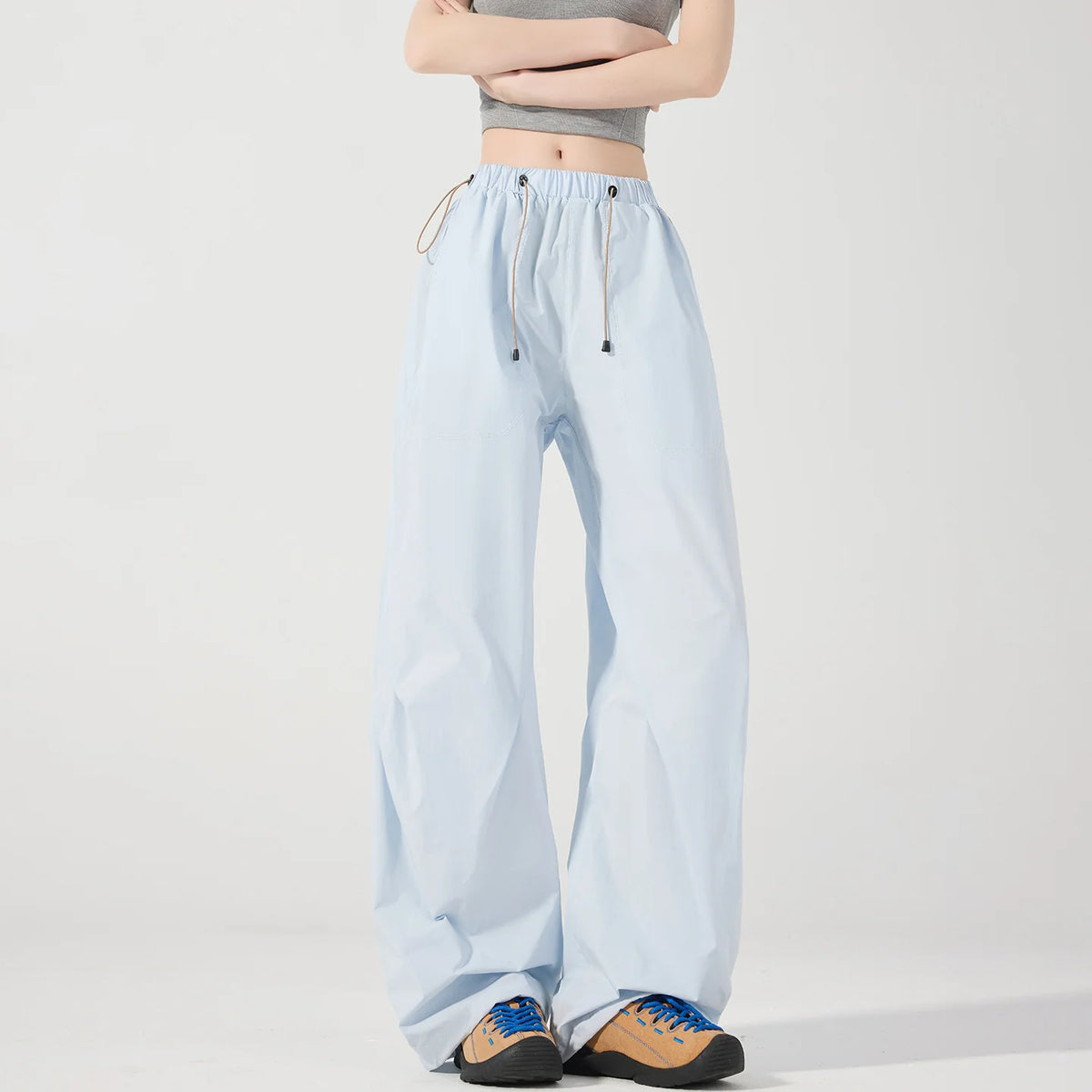 Cargo Pants Wide Leg Quick-Drying Zip Pockets