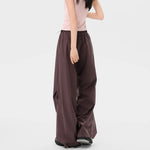 Cargo Pants Wide Leg Quick-Drying Zip Pockets