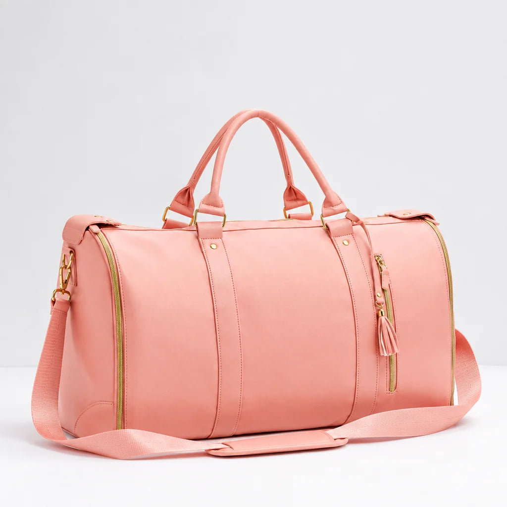 Carry-On Bag Water-Resistant PU Leather Built-In Hanging System