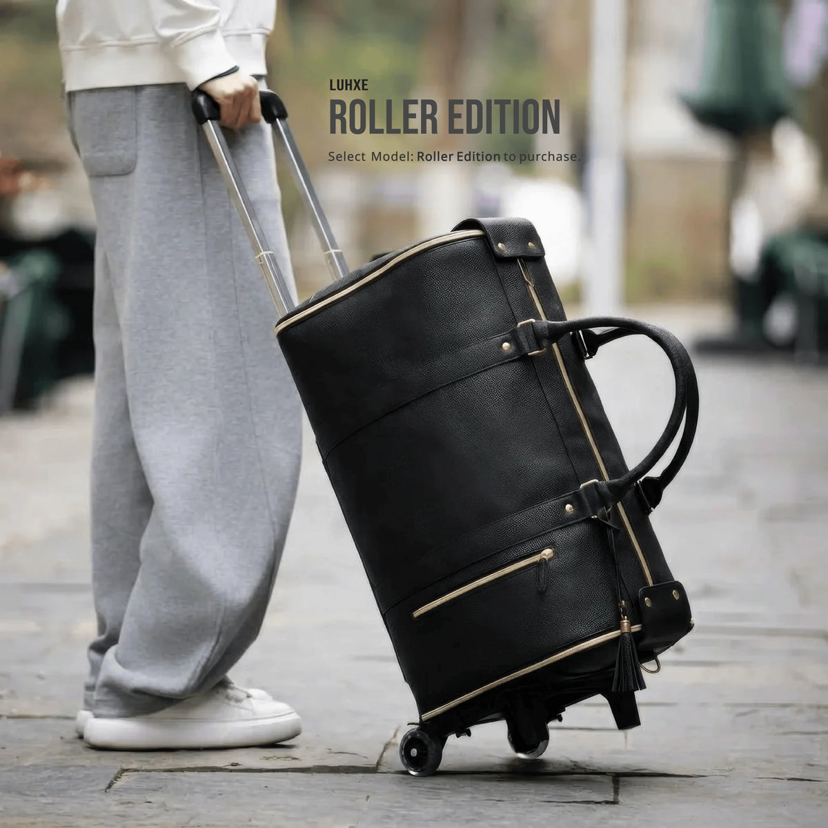Carry-On Bag Water-Resistant PU Leather Built-In Hanging System