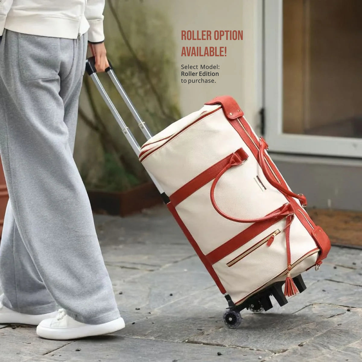 Carry-On Bag Water-Resistant PU Leather Built-In Hanging System