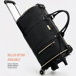 Carry-On Bag Water-Resistant PU Leather Built-In Hanging System