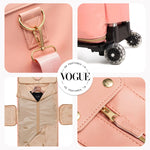 Carry-On Bag Water-Resistant PU Leather Built-In Hanging System