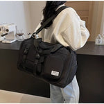 Carry-On Duffel Bag Spacious Durable Fabric Multiple Zippered Pockets