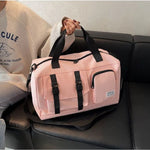 Carry-On Duffel Bag Spacious Durable Fabric Multiple Zippered Pockets