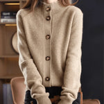 Cashmere Cardigan 100% Cashmere Lightweight Fine Knit Relaxed Fit