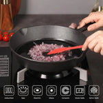 Cast Iron Skillet Even Heat Multi-Method Cooking