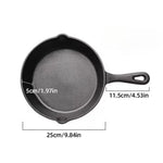 Cast Iron Skillet Even Heat Multi-Method Cooking
