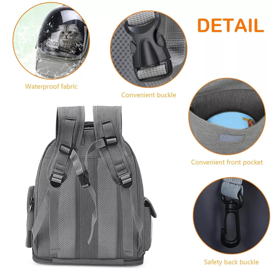 Cat Backpack Carrier 360 Degree Transparent Bubble Window Airline-Approved