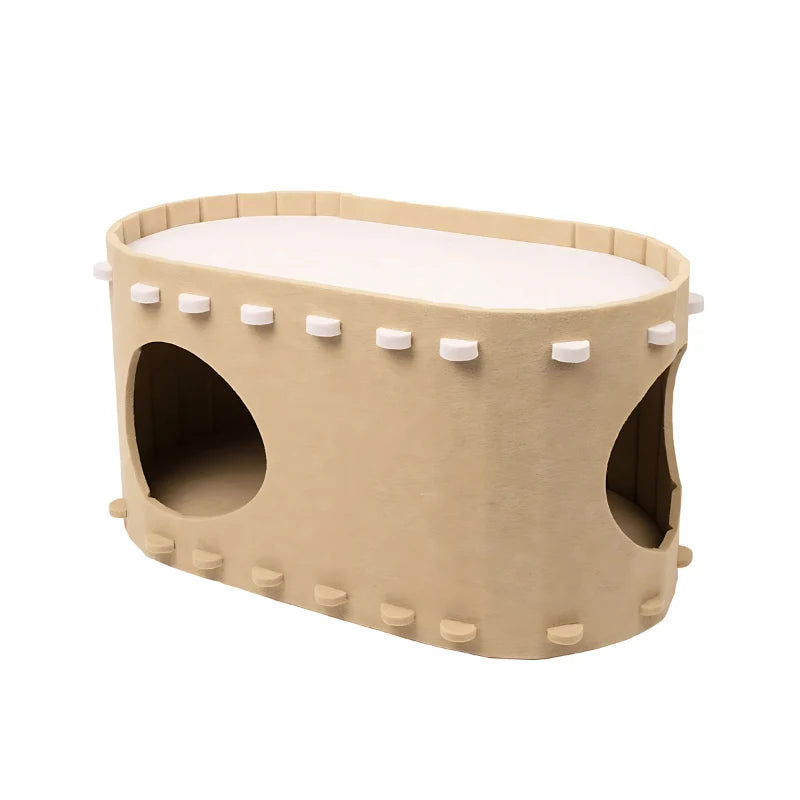Cat Bed Double-Decker Claw-Resistant Felt