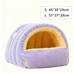 Cat Bed Enclosed Cave Fleece Lined Machine Washable