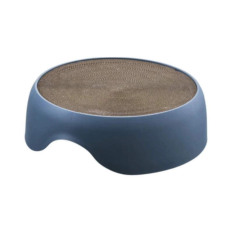 Cat Bed & Scratcher Reversible Plush Replaceable Cardboard