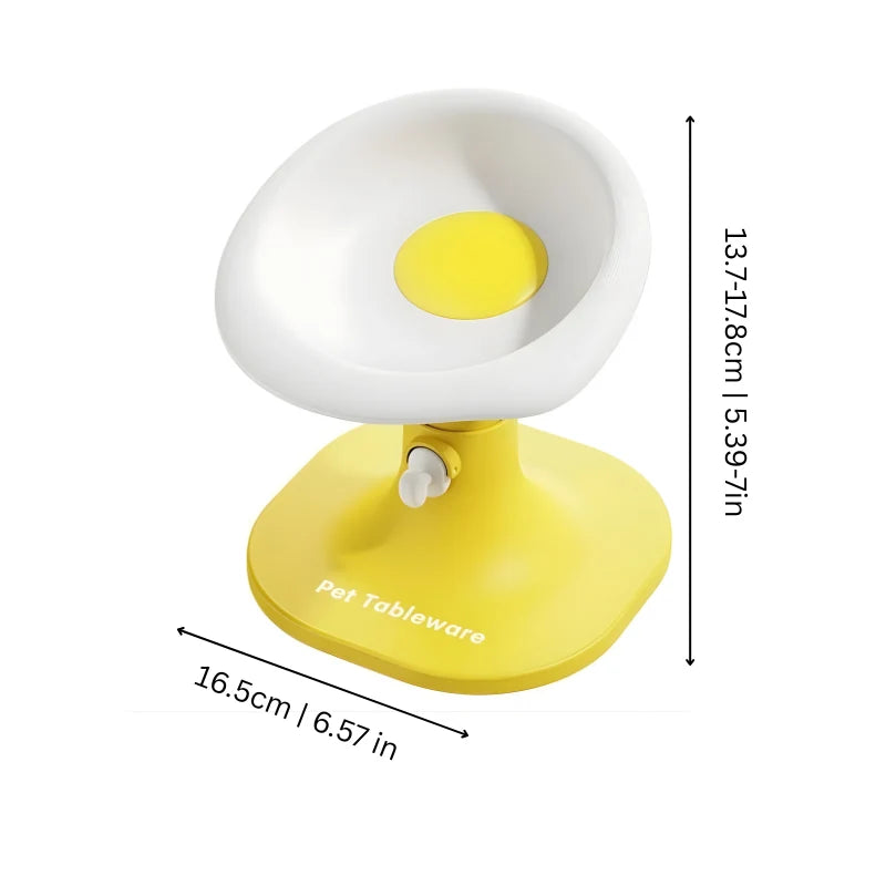 Cat Bowl Adjustable Height & Tilt Non-Slip Silicone Base