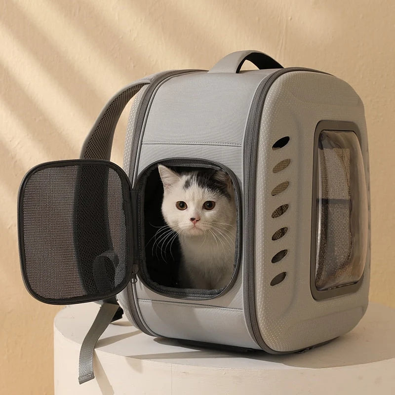 Cat Carrier Backpack Breathable Mesh Zipper Closure