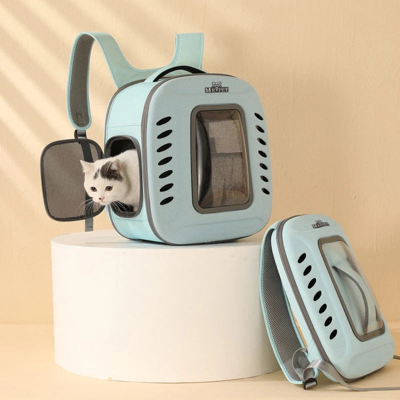 Cat Carrier Backpack Breathable Mesh Zipper Closure