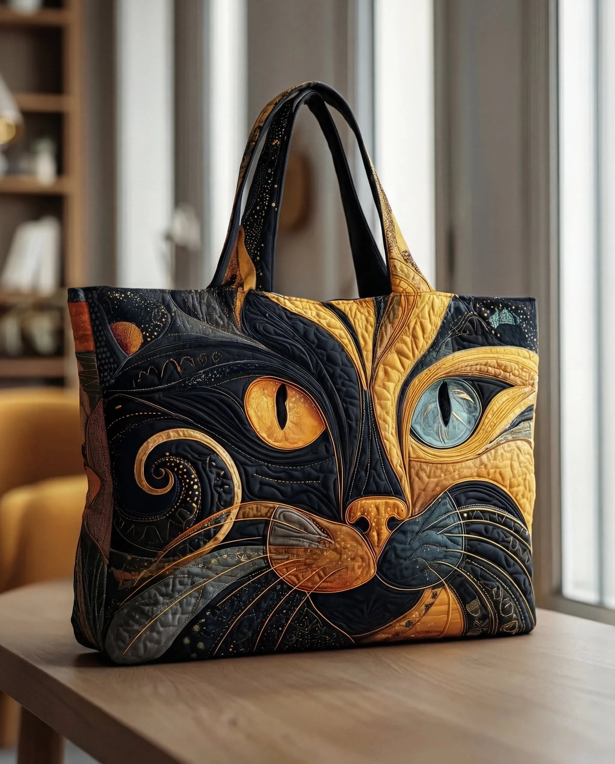 Cat Carrier Quilted Cotton Blend Zipper & Pockets