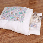 Cat Cave Bed Plush Enclosed With Pillow Washable Cover