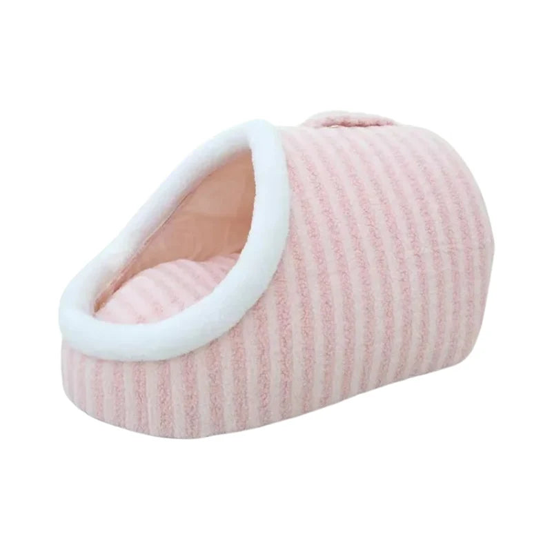 Cat Cave Bed Plush Fleece Machine-Washable & Non-Slip Base