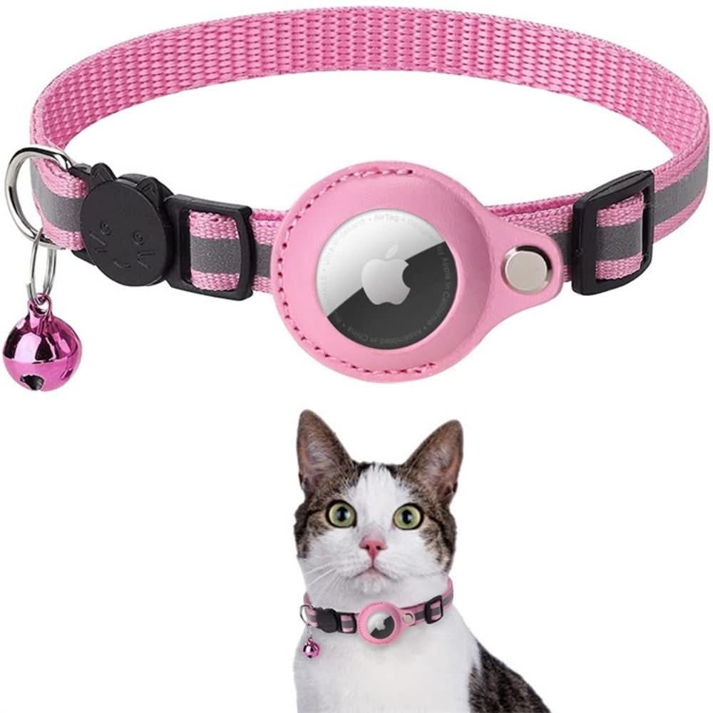 Cat Collar Reflective Adjustable Quick-Release GPS Tracker Holder