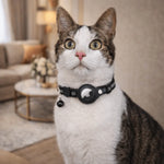 Cat Collar Reflective Adjustable Quick-Release GPS Tracker Holder