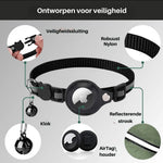 Cat Collar Reflective Adjustable Quick-Release GPS Tracker Holder