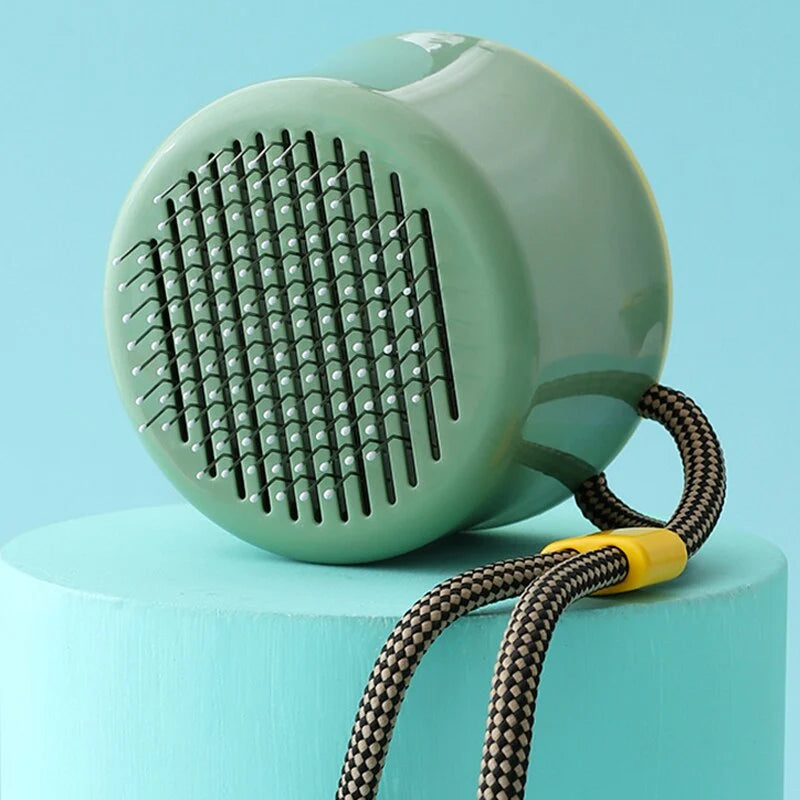 Cat Grooming Brush One-Click Hair Removal Easy-Clean Portable