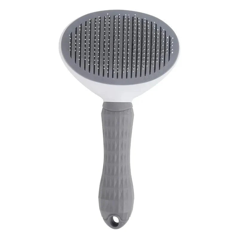 Cat Grooming Brush Self-Cleaning Soft Bristles Ergonomic Handle