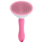 Cat Grooming Brush Self-Cleaning Soft Bristles Ergonomic Handle