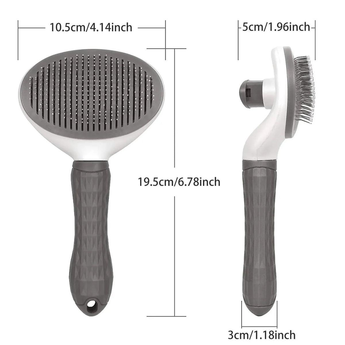 Cat Grooming Brush Self-Cleaning Soft Bristles Ergonomic Handle